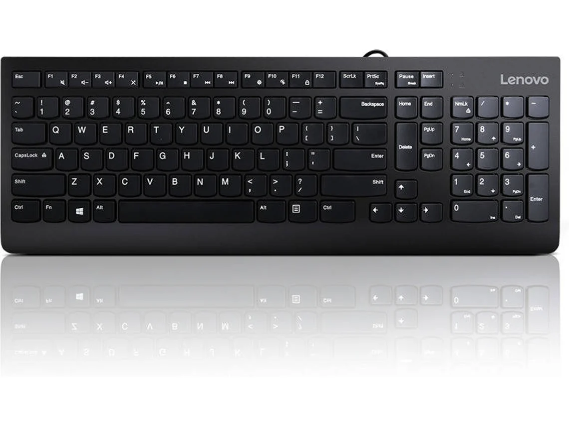 Teclado LENOVO 300 (Membrana - Português - Preto)