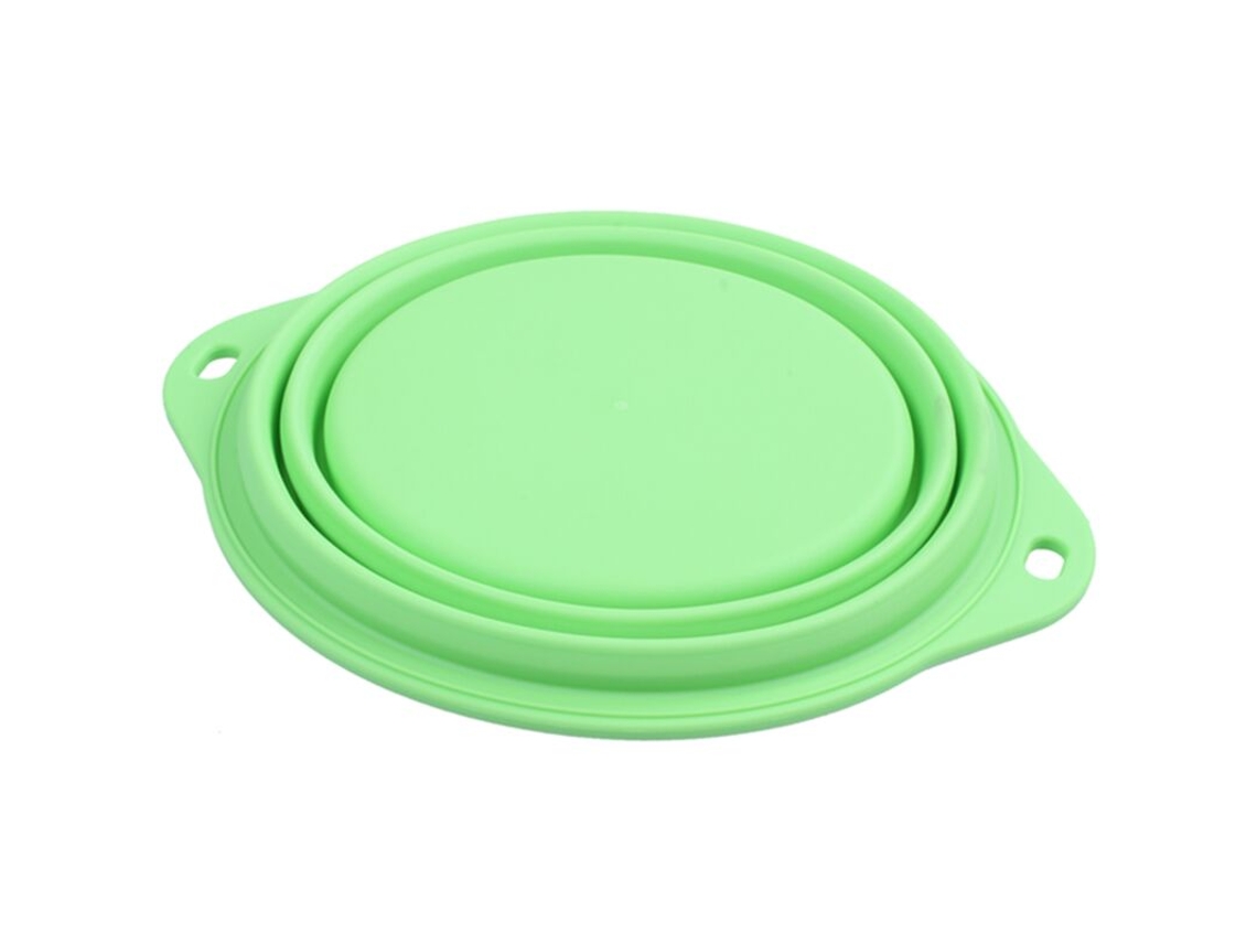 Tigela Dobrável para Cães, Portátil para Alimentos, Verde AQUAFORGE