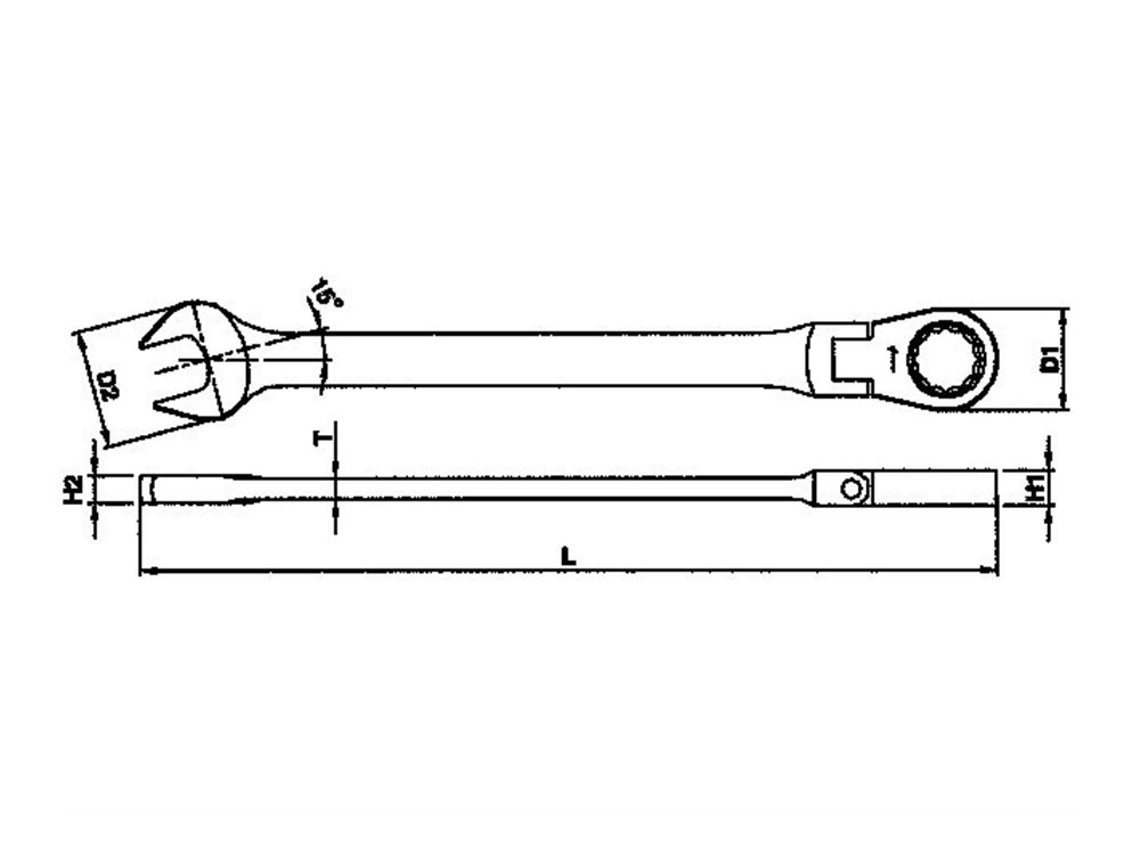 Chave Boca Luneta C/ Roquete Flexível 10mm Teng Tools 600510rf
