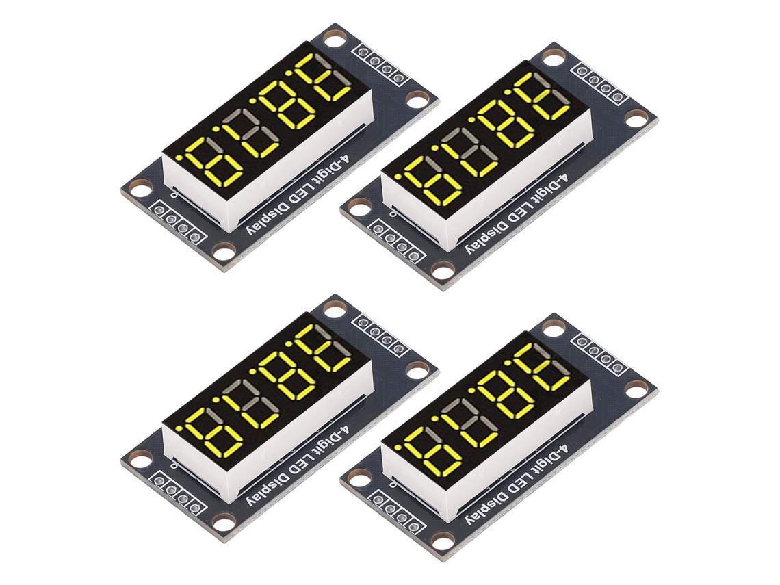 Laxiscreed Módulo De Display Digital Com Tubo De 4 Dígitos E Chip Tm1637 Para Projetos Eletrônicos