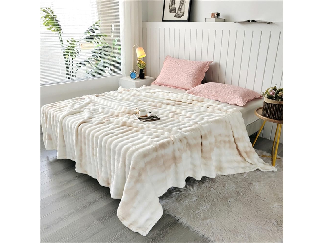Manta Fansu Super Macia de Veludo com Estampa Tie dye Fofa Colcha Lençol Quente Inverno Pele Sintética 150x200