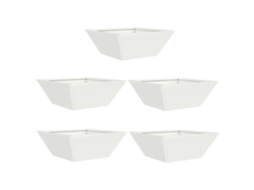 Conjunto 5 Decoração Para Jardim Vidaxl Branco Aço (40 X 40 X 15 Cm)