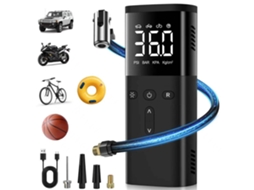 Inflador de pneus portátil 150psi com ecrã LCD digital e luz LED CZHHMART
