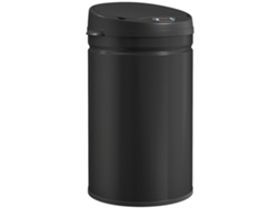 Lixeira Automática de Cozinha Sensor Infravermelho 30 L Fechamento Automático Aço Inoxidável Preto Anti impressão Digital Ge