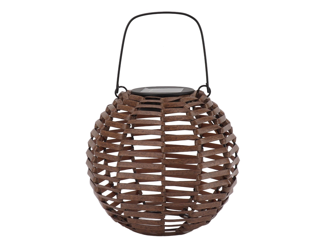 Lanterna Solar de Vime para Exterior, Lanterna Led Suspensa, À Prova D'água CHABERLU