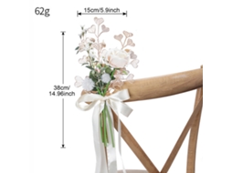 Flores Para Costas De Cadeira Simuladas Branco Leite Casamento Ocidental