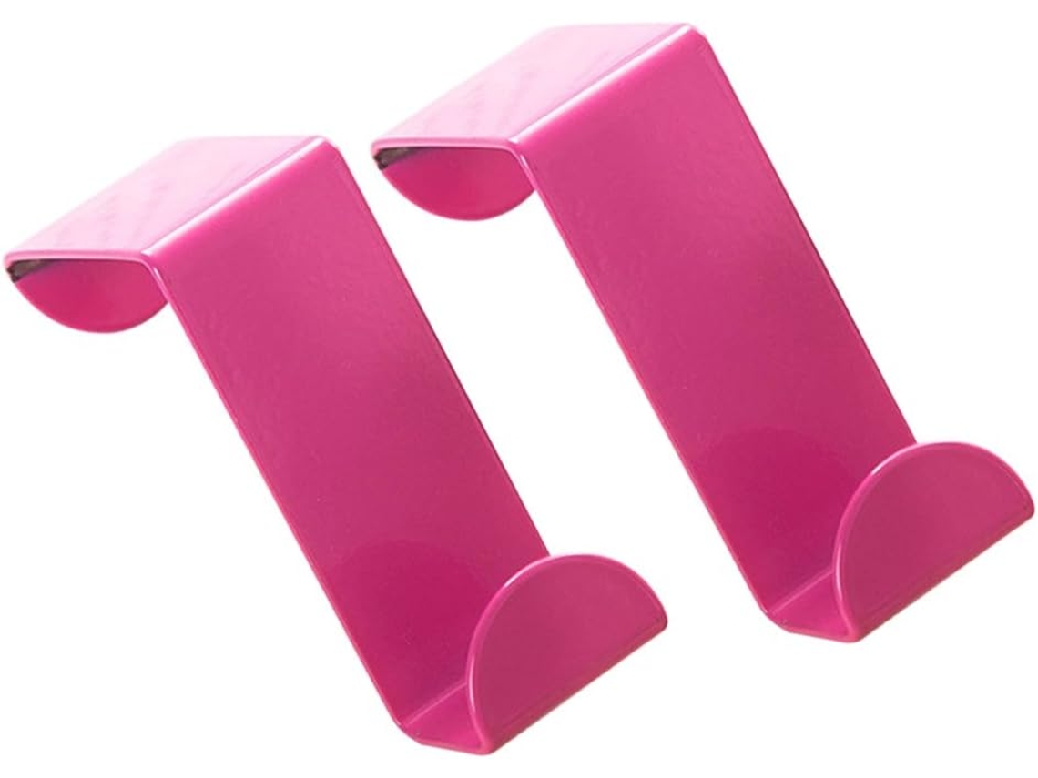Ganchos de Porta em Aço Inoxidável, Rosa, Conjunto com 2 Unidades. Fácil Instalação. Duráveis. CHABERLU