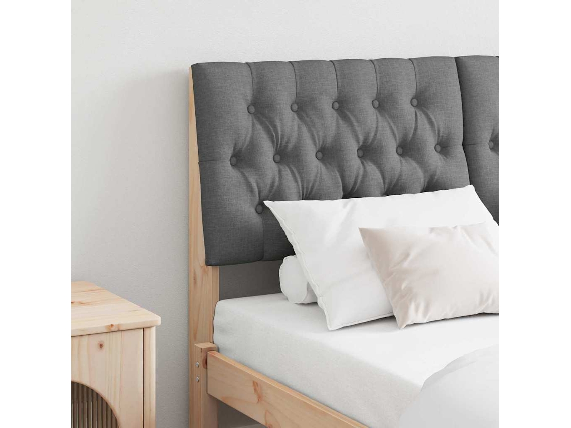 Vidaxl Cabeceira Estofada Cinza Escuro 150 Cm