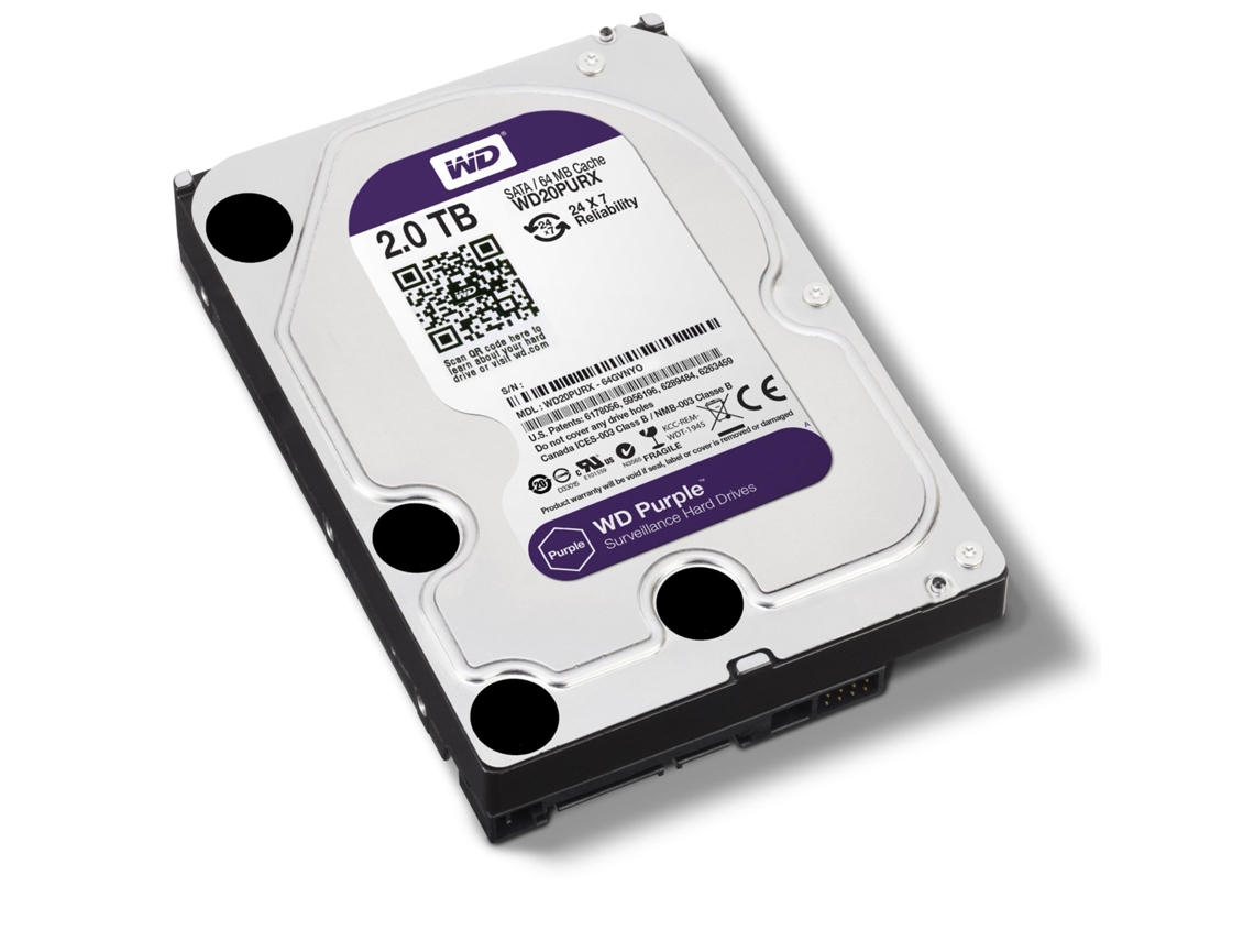 Disco HDD Interno WD WD20PURX (2 TB - SATA - 5400 RPM)