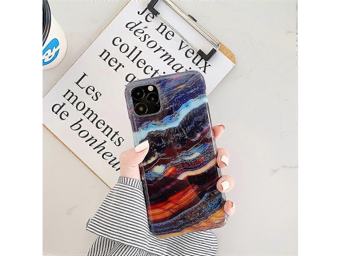 Capa De Celular Imd Em Tpu Macio Marmorizado Para Iphone 11 Pro Max
