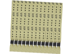 Pulseiras Sewacc duráveis e resistentes para eventos, com design exclusivo em textura dourada, pacote com 20 unidades.
