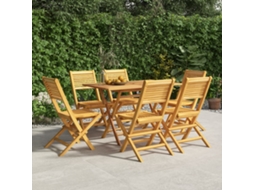 Cadeiras De Jardim Dobráveis 6 Pcs 47x62x90 Cm Teca Maciça Dkd Home Decor