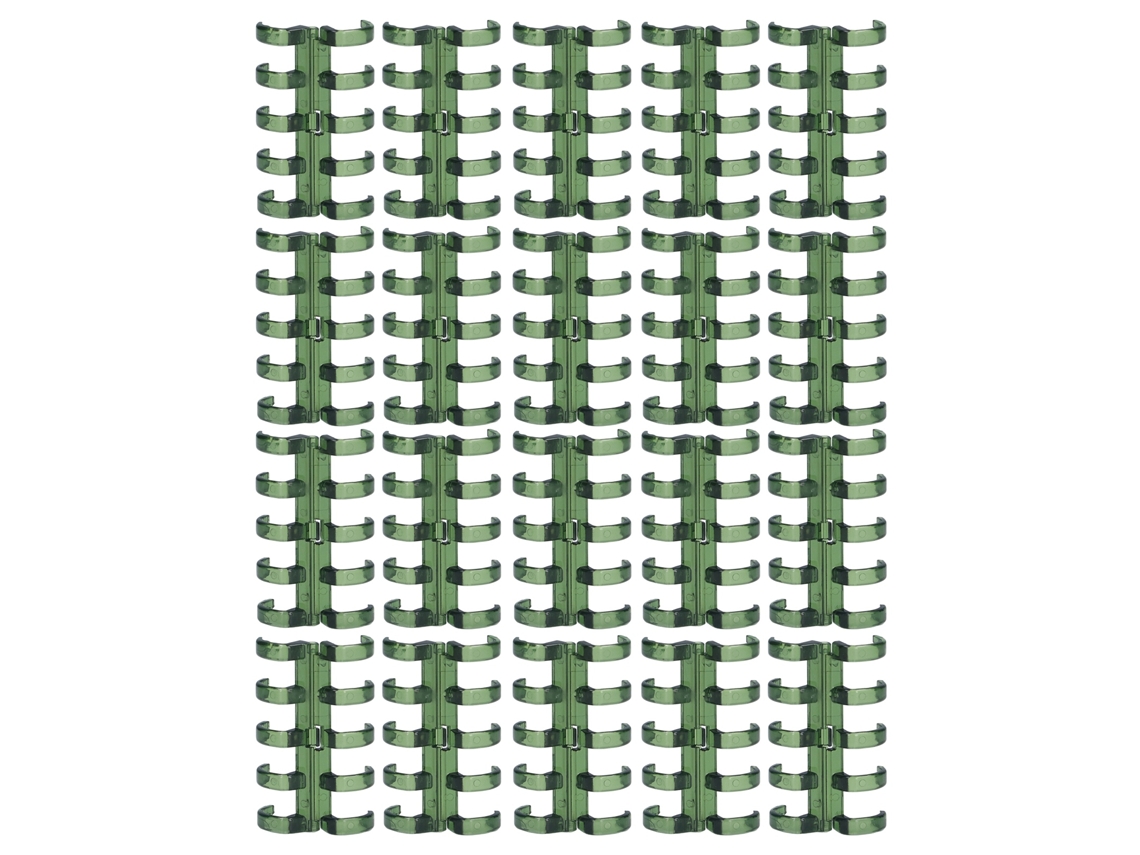 20 Anéis De Encadernação 11mm Design Segmentado 60 Folhas Materiais De Escritório Verde