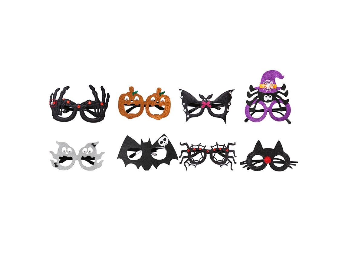 8 Óculos Engraçados para Halloween Decoração para Festas NEVEANCE