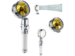 Chuveiro turbo giratório de 360 graus, cabeça de chuveiro com ventilador turbo de alta pressão, cabeça de chuveiro turbo, cabeça de chuveiro -ouro