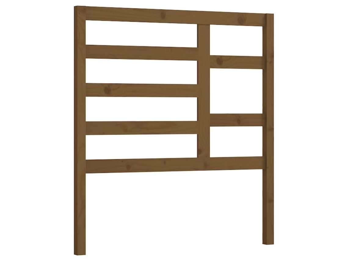 Cabeceira de Cama em Pinho Maciço Castanho Mel MAISON EXCLUSIVE (96x4x104 cm)