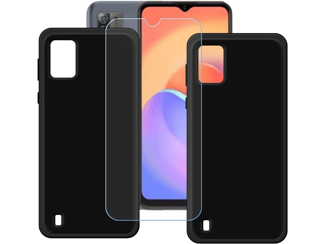 Conjunto de Películas de Ecrã Antiqueda para Zte Blade A52 Lite HONGWE. Preto (2un)