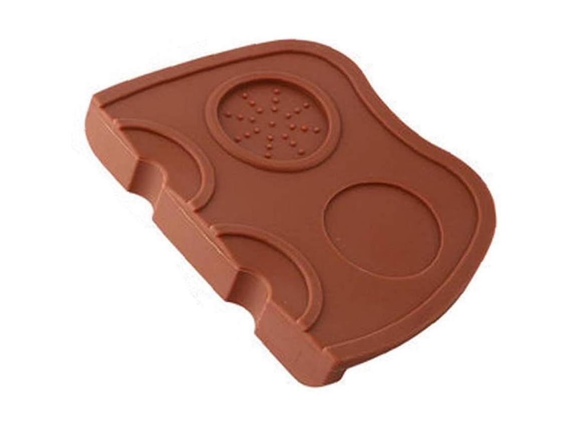 Almohadilla De Silicona Anti-deslizante Para Café, Resistente Y Compacta, Marrón Y Polvo
