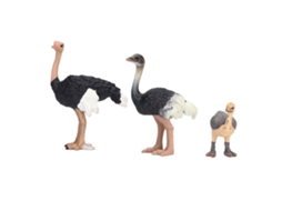 Primerox brinquedo de Avestruz Miniatura em Plástico com Detalhes Exquisitos para Crianças e Decoração