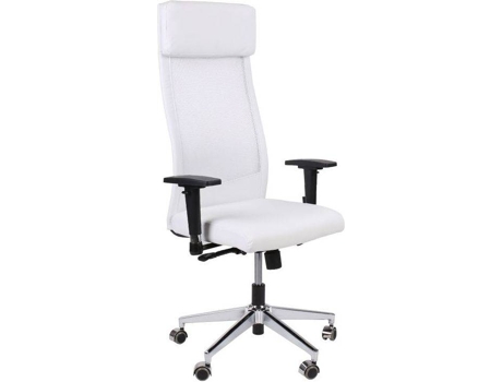 Cadeira de Escritório Operativa ABECEDARIO Airflow Branco (65 x 128 x 65 cm - Pele Sintética e Cromado)