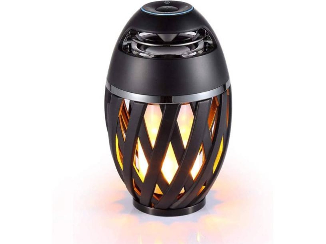Alto Falante Led Chama Bluetooth Atmosfera Tocha Hd Bt4.2 Iphone/ipad/android Preto Yizhood
