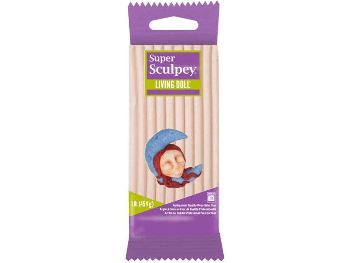 Pasta De Polímero Bege Claro Para Cozinhar Massa De Modelar Super Sculpey Living Doll Bloco 454g Artemio
