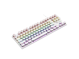 K80 87 Teclas Teclado Mecânico Interruptor Azul Ergonômico Antiderrapante Sensível Mix Retroiluminado Cor Correspondência Usb Desktop Teclado de Jogos