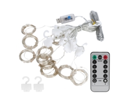 Luz de Cortina de String 3x3m Usb Controle Remoto 8 Modos Ip67