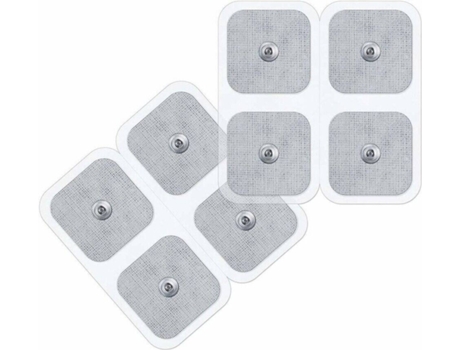 Elétrodos Adesivos BEURER 661.02 — Dimensão do elétrodo: 4,5 x 4,5 cm
Compatível com EM 40, EM 41, EM 41.1,
EM 49, EM 80