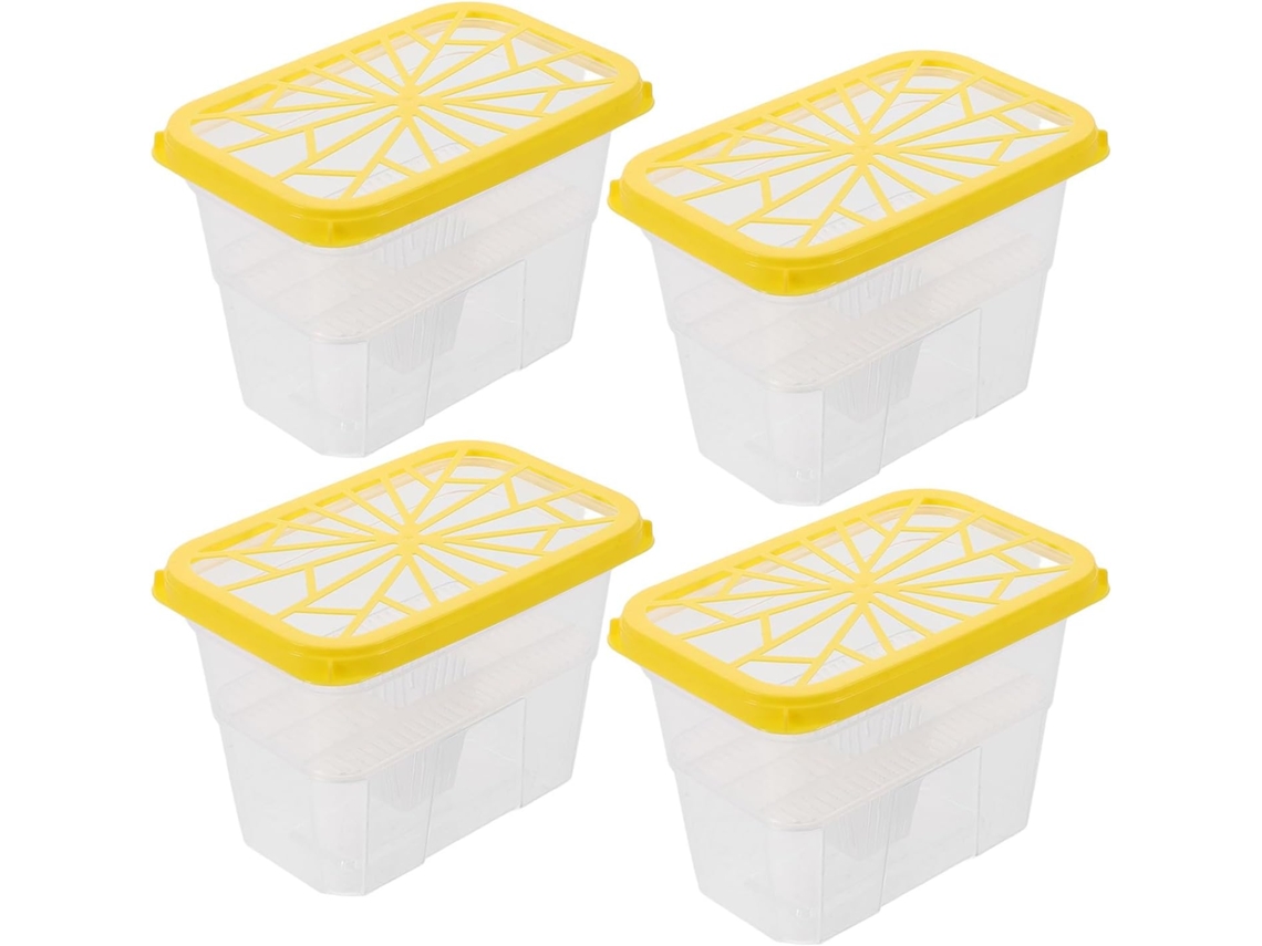 Conjunto de 4 Recipientes Vazios para Absorventes Umidade, Feitos Plástico, Alta Capacidade, CHABERLU