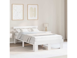 Vidaxl Estrutura da Cama com Cabeceira Branco 120 X 200 Cm