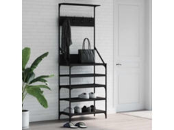 Vidaxl Bengaleiro C/ Arrumação De Calçado 70x34x184 Cm Preto