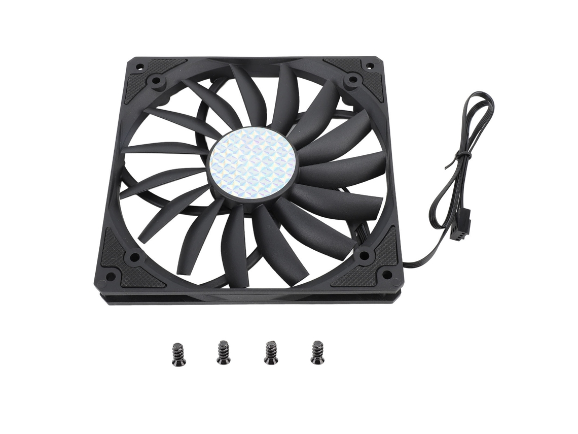 140mm 4 Pinos Pwm Ventoinha De Gabinete Ultra Fina 15mm 1100rpm Ventoinha De Resfriamento Para Pc 12v Preto