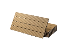 Ecd Germany Telhas Para Pátio Wpc 60x30 Cm 28 Peças Por 5m² Teca