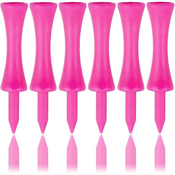 Pino de Golfe de Plástico Rosa de 57 Mm Pacote com 100 Unidades BRILVIBERA (2 1/4 Polegadas)