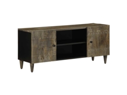 Vidaxl Móvel Tv Cinzento Claro 105x33,5x46 Cm Madeira Mangueira Maciça
