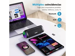 Alto Falantes Bluetooth Recarregáveis ​​portáteis Com Luzes Rgb Preto Yizhood