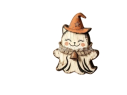 Laxiscreed - Bandeja Decorativa De Halloween Em Madeira Com Fantasma, Gato Preto, Abóbora E Coruja Para Casa E Vitrines