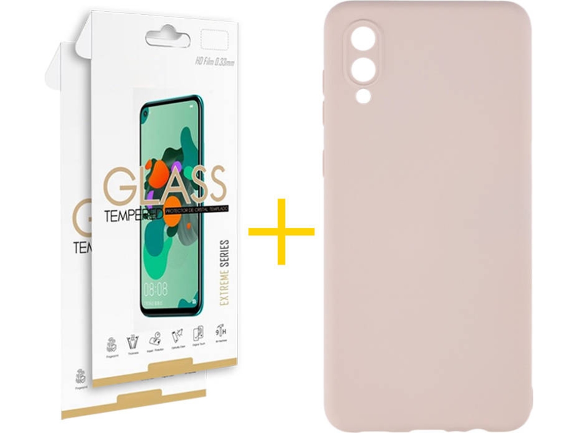 Capa e Película Samsung A02 SKYHE 2191 Rosa