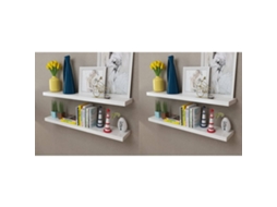 4 Pcs Prateleiras De Parede | Estante Branco 100 Cm