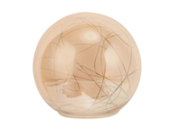 Abajur Decorativo De Vidro Para Iluminação Interna, Proteção Luminária Teto, Cor Bege.-aquaforge