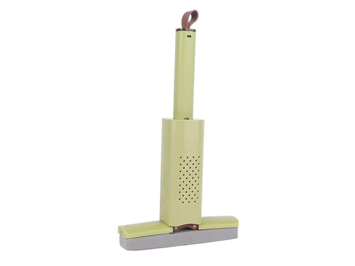 Esfregão portátil Baok-mopa Mini com sistema de torção automática, altamente absorvente, ideal para cozinha, banheiro e carro. Pode ser usado seco ou molhado, sem necessidade de lavagem manual. Cor verde.
