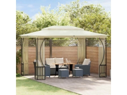 Vidaxl Gazebo Com Redes 300x400x265 Cm Creme