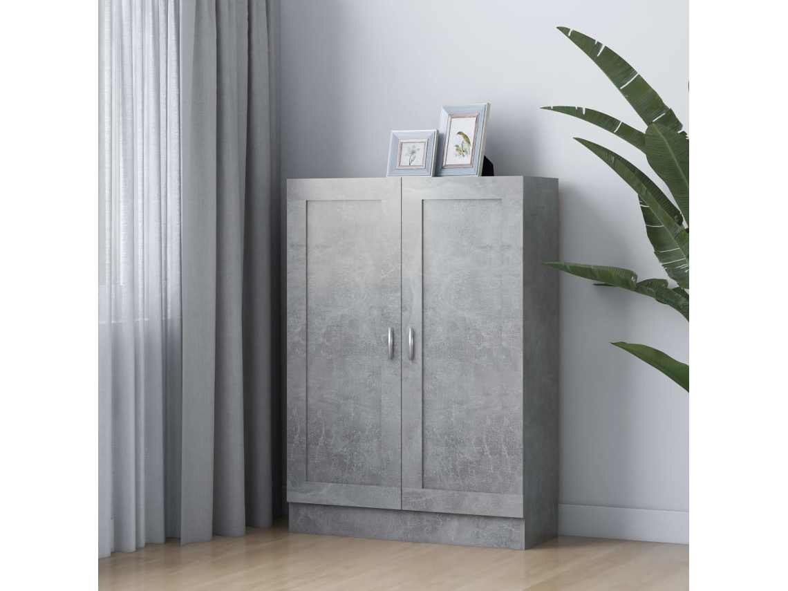 Vidaxl Estante 82,5x30,5x115 Cm Derivados De Madeira Cinzento Cimento