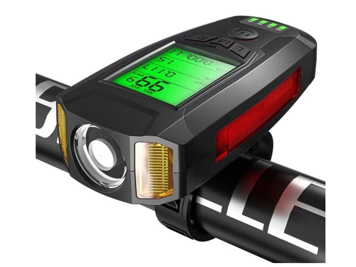 Conjunto de Luz de Bicicleta YIZHOOD Des102 Preto