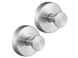 Ventosa para Banheiro, 2 Ganchos com Ventosa para Parede, Aço Inoxidável, À Prova D'água, Removível e Reutilizável , Ff, Prata BRILVIBERA (prata)