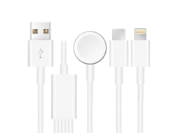Cabo de Carregamento 3 em 1 Magnético Usb c Halinuia para Apple Watch 1,2 M, Carregamento Rápido