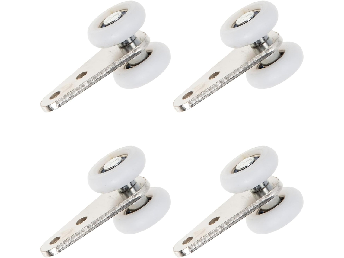 Polias Silenciosas Para Cortinas, Com Rolamentos Para Portas De Correr De Guarda-roupa, Conjunto De 4 Peças Polias Silenciosas Para Cor