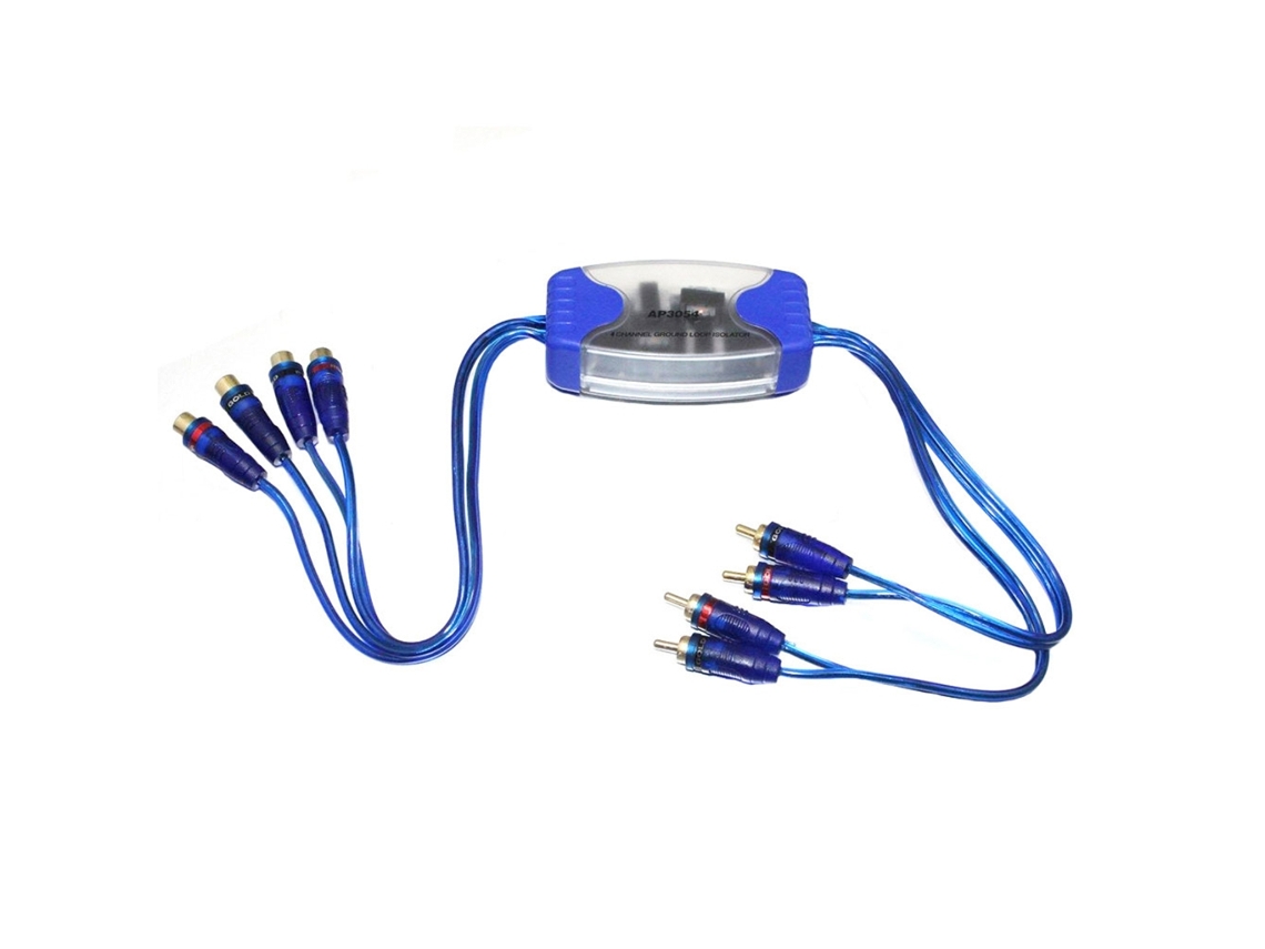 Isolador de Ruído Loop Terra 4 RCA para Áudio AQUAFORGE