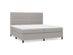 Box Spring Bed, Box Spring Beds Vidaxl Cinzeto Tecido (200 X 200 Cm)
